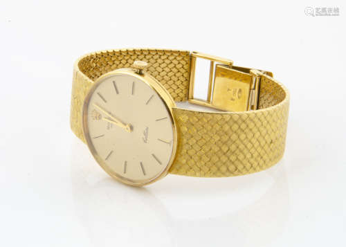 A c1990s Rolex Cellini 18ct gold gentleman's wristwatch, 31mm circular case on integrated strap,