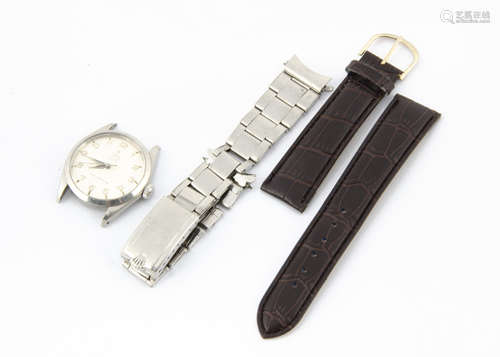 A 1950s Tudor Oyster Royal stainless steel gentleman's wristwatch, 34mm case, manual wind,