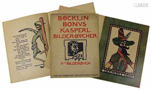 Böcklin Bonus Kasperl Bilderbücher, 3 Stück, Halle (um 1911): 1tes Bilderbuch Der hohle Zahn, mit