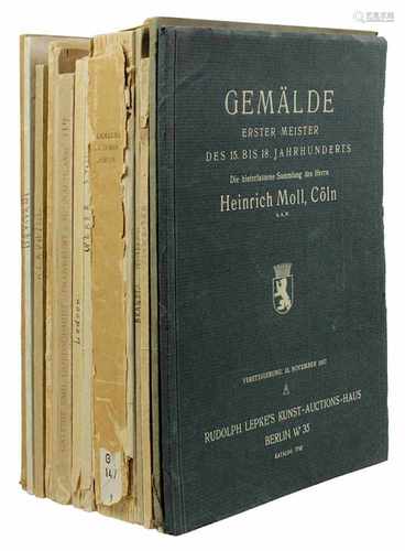 Dreizehn Auktionskataloge 1909 - 1930: Sammlung aus dem Nachlass Emil Goldschmidt Frankfurt a.M.,