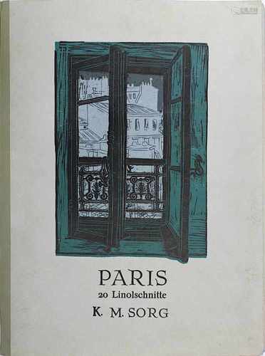 Lackenmacher - Sorg, Katja (Braunfels 1921) Paris - Mappe mit 20 Farblinolschnitten, 2.