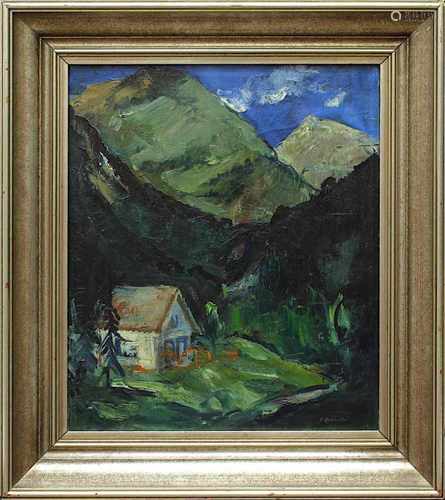 Zolnhofer, Fritz (Wolfstein 1896 - 1965 Saarbrücken), Alpenlandschaft, Öl auf Leinwand, re. unt.