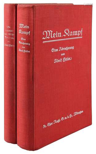 Hitler, Adolf Mein Kampf, seltene frühe Ausgabe 1927/28, 1. Band - Eine Abrechnung, 3. Auflage,