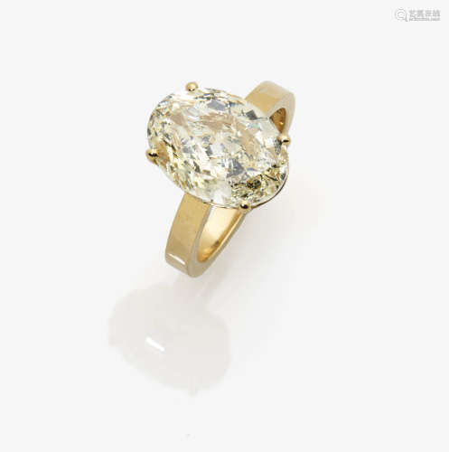 A Champagne-Coloured Diamond Solitaire Ring