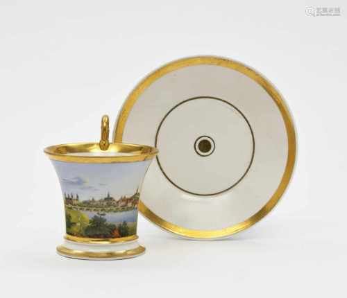 A scenic cup with saucer