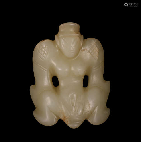 Hongshan Culture - Carved Jade Immortal Figure