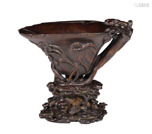 Ming Dynastyy - Plum Pattern Agarwood Cup