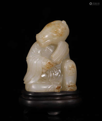 Qing Dynastyy - Hetian Jade Horse Ornament