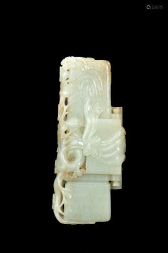 Qing Dynastyy - A Carved Hetian Jade Stationery