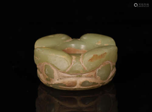 Hongshan Culture-Carved Jade Vessel