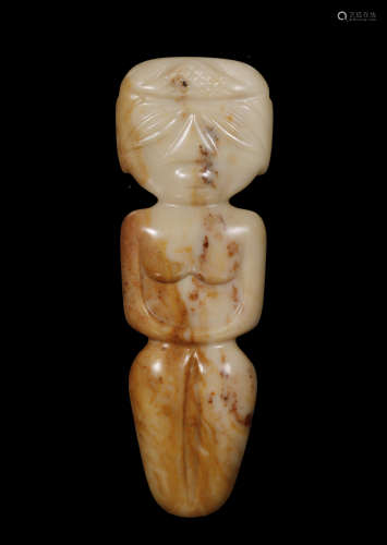 Hongshan Culture-Carved Jade Figure