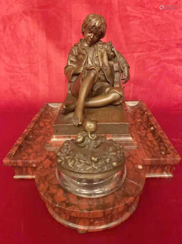 A 19th Century French Bronze Statue by Leon Tharel