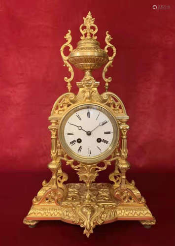19th Century French Gilt Clock