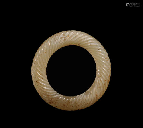 Han Dynasty - Silk Pattern Jade Ring