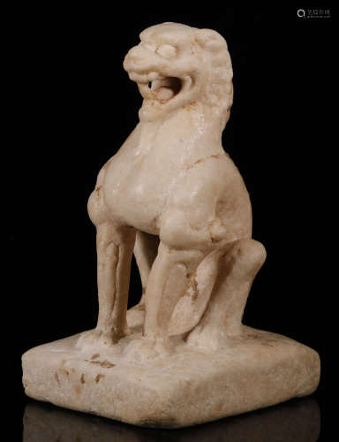 Tang Dynastyy - White Marble Stone Lion
