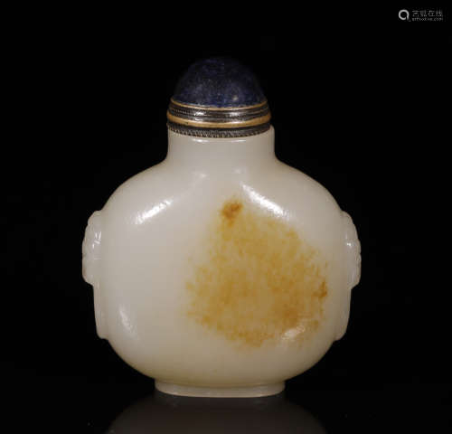 Qing Dynastyy - Hetian Jade Snuff Bottle