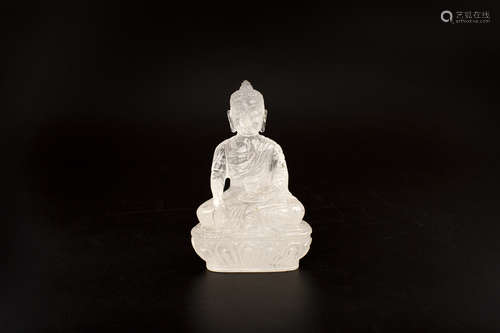 A CRYSTAL BUDDHA STATUE 藏傳佛教佛像