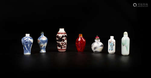 A SET OF SNUFF BOTTLES一組鼻煙壺