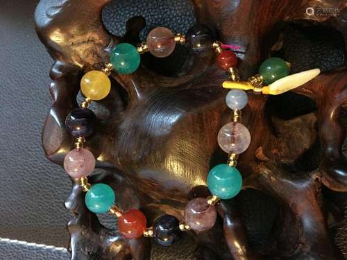 All natural muti treasure bead bracelet