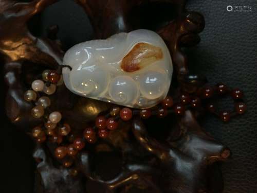 all natural agate pendant