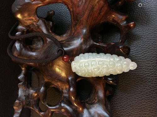 All natural Gold silk jade pendant