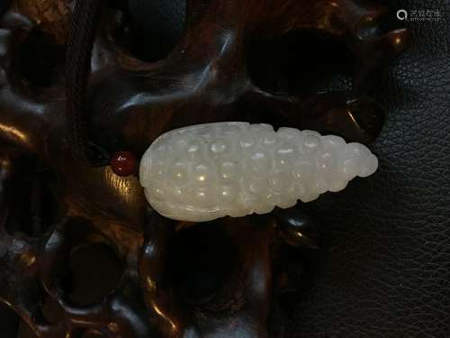 All natural Gold silk jade pendant