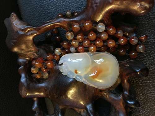 all natural agate pendant