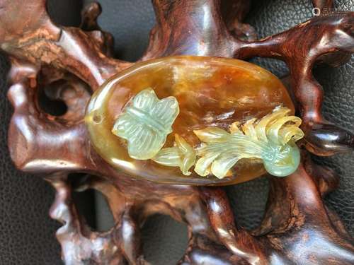 all natural Color jade pendant