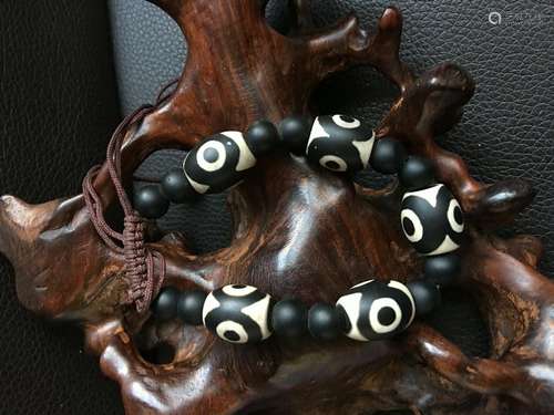 all natural Dzi bracelet