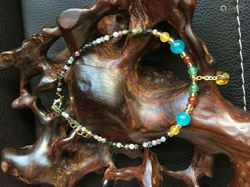 all natural muti treasure bead bracelet