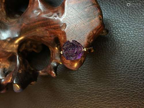 all natural Purple gold ring