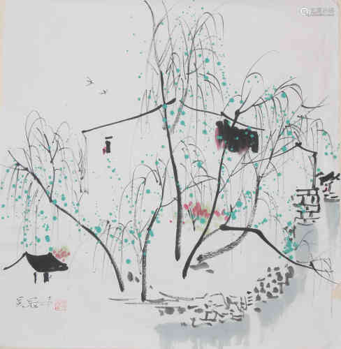 A Chinese Painting, Wu Guanzhong Mark