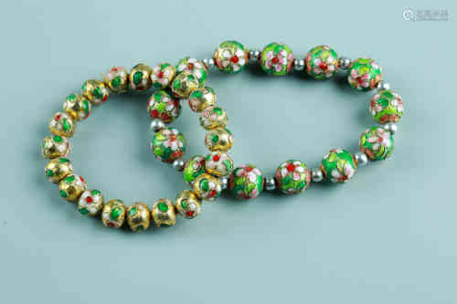 2 Strings of Enamel Beads