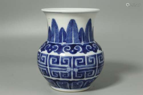 A Chinese Blue and White Ceramic Vessel