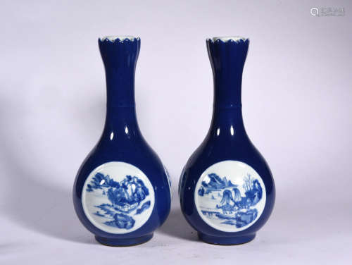 A Chinese Blue Glazed Porcelain Vase 