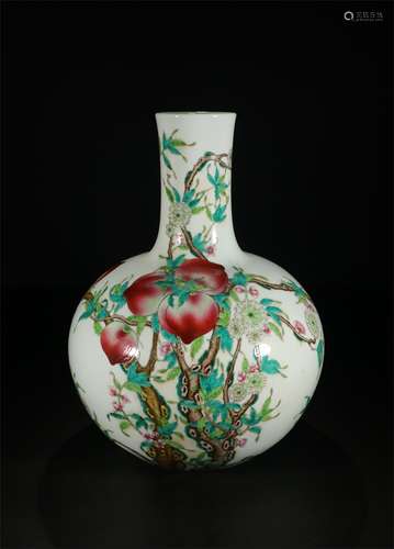 A Chinese Famille Rose Porcelain Vase