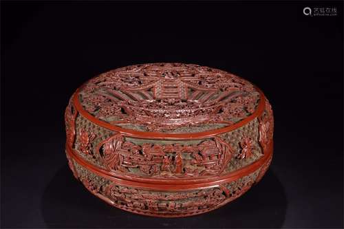 A Chinese Red Lacquered Box