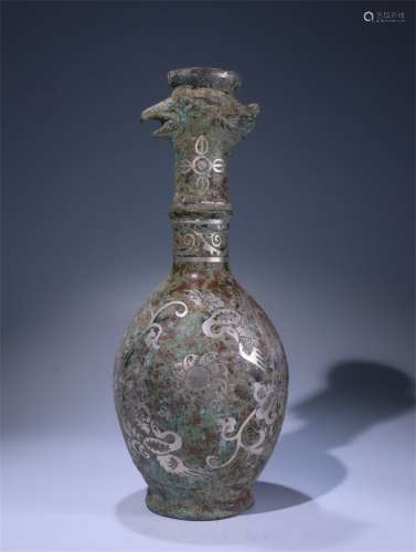 A Chinese Bronze Silver Ancient Ornament
