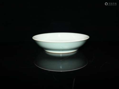 A Chinese Celadon Glazed Porcelain Plate