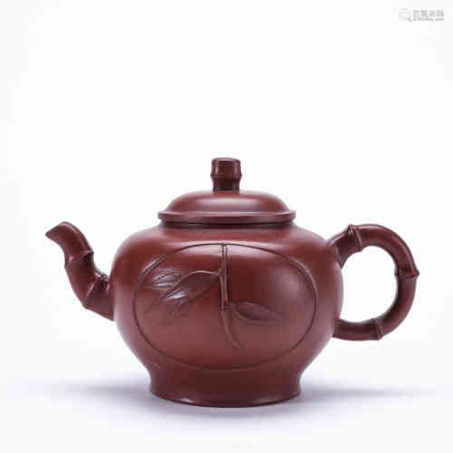 A Chinese Redwear Tea Pot, Zhou Guizhen Mark