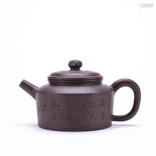 A Chinese Redwear Tea Pot, Gu Jingzhou Mark