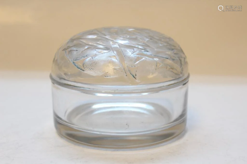 R.Lalique Glass Cover Box