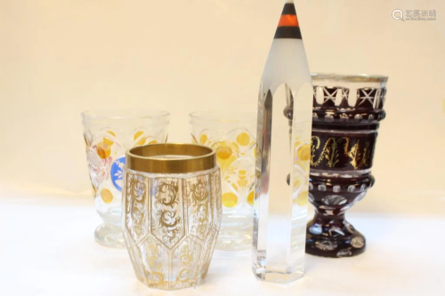 Five German&French Glass Cups