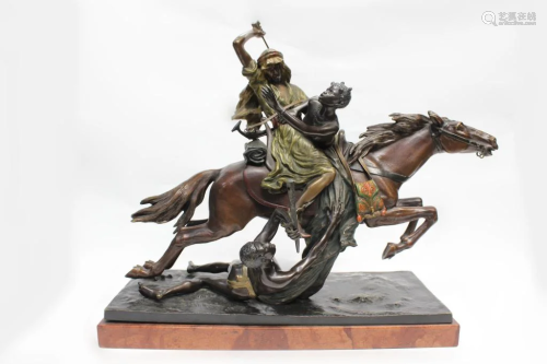 19th.C Vianna Bronze Group of ABDUCTION