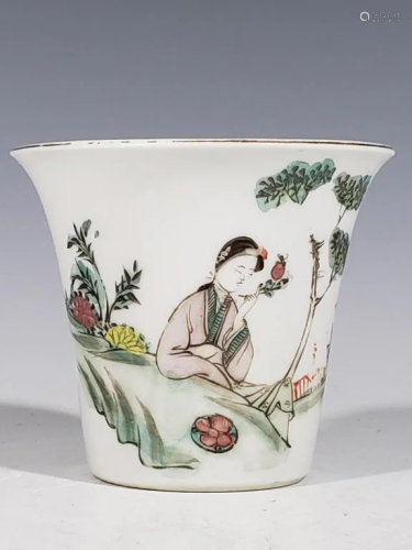 Late Qing Chinese Famille Rose Porcelain Cup