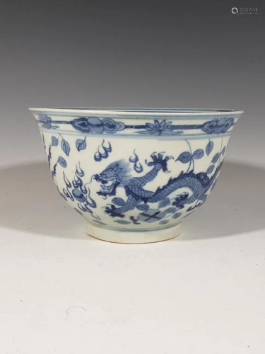 Chinese Blue and White Porcelain Bowl,Mark
