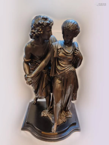 Double Figural Classical Bronze Group