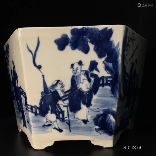 Chinese Blue and White Porcelain Planter