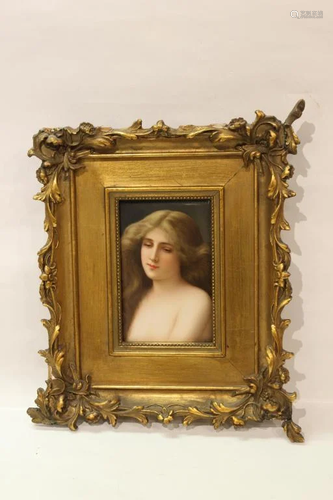 KPM Porcelain Plaque w Frame