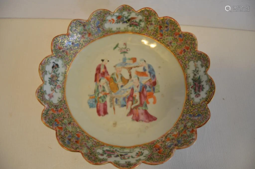 18th.C Chinese Famille Rose Porcelain Plate